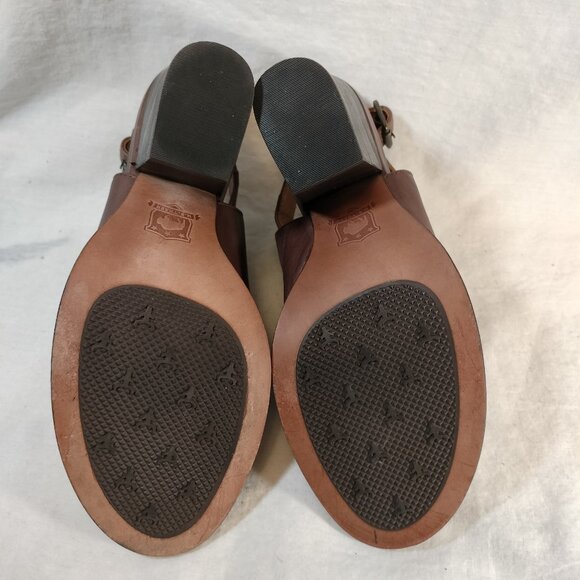 Trask Parker Block Heel Peep Toe Slingback Bootie - Picture 9 of 10